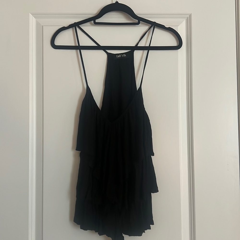 Black Fabrik Ruffle Top